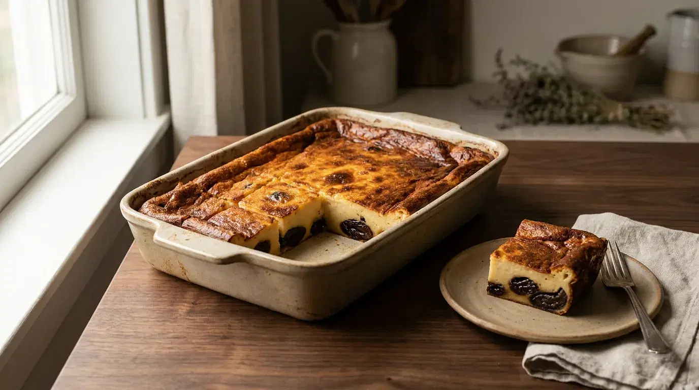 Far breton (flan horneado con ciruelas)
