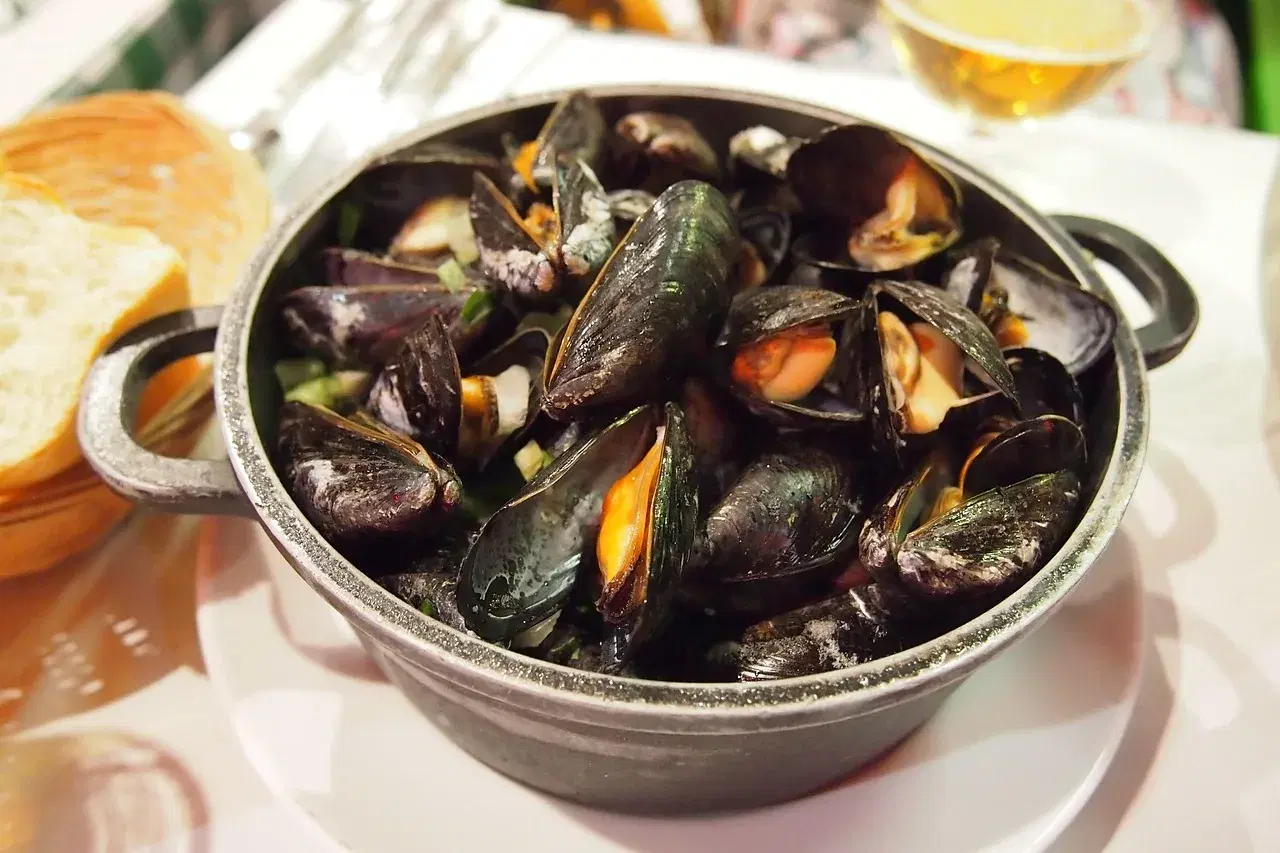 Moules marinières (mejillones al vino blanco)