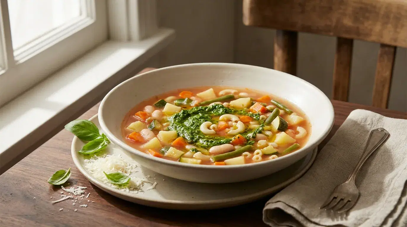 Sopa al pistou (sopa provenzal de verduras)