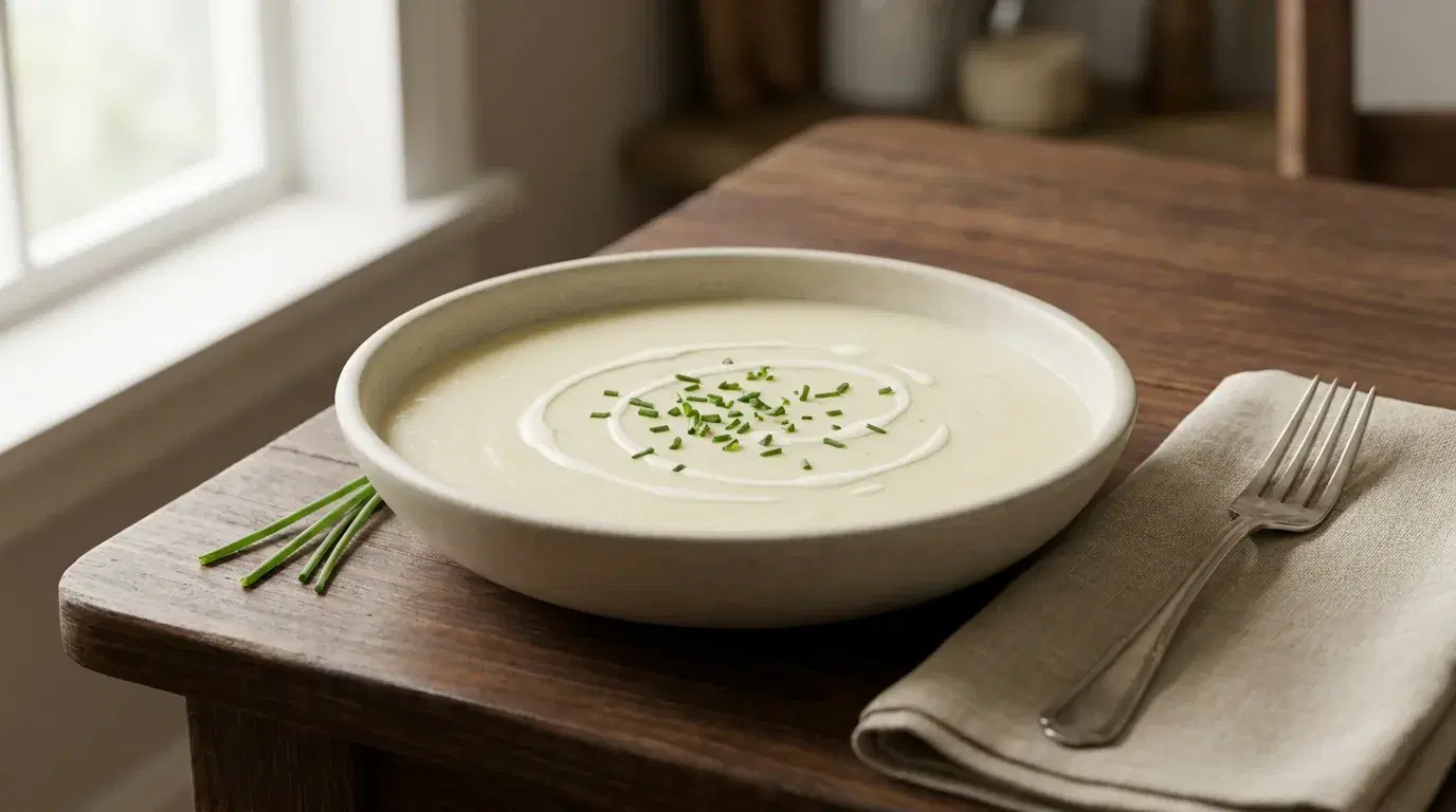 Vichyssoise (crema fría de puerro y patata)