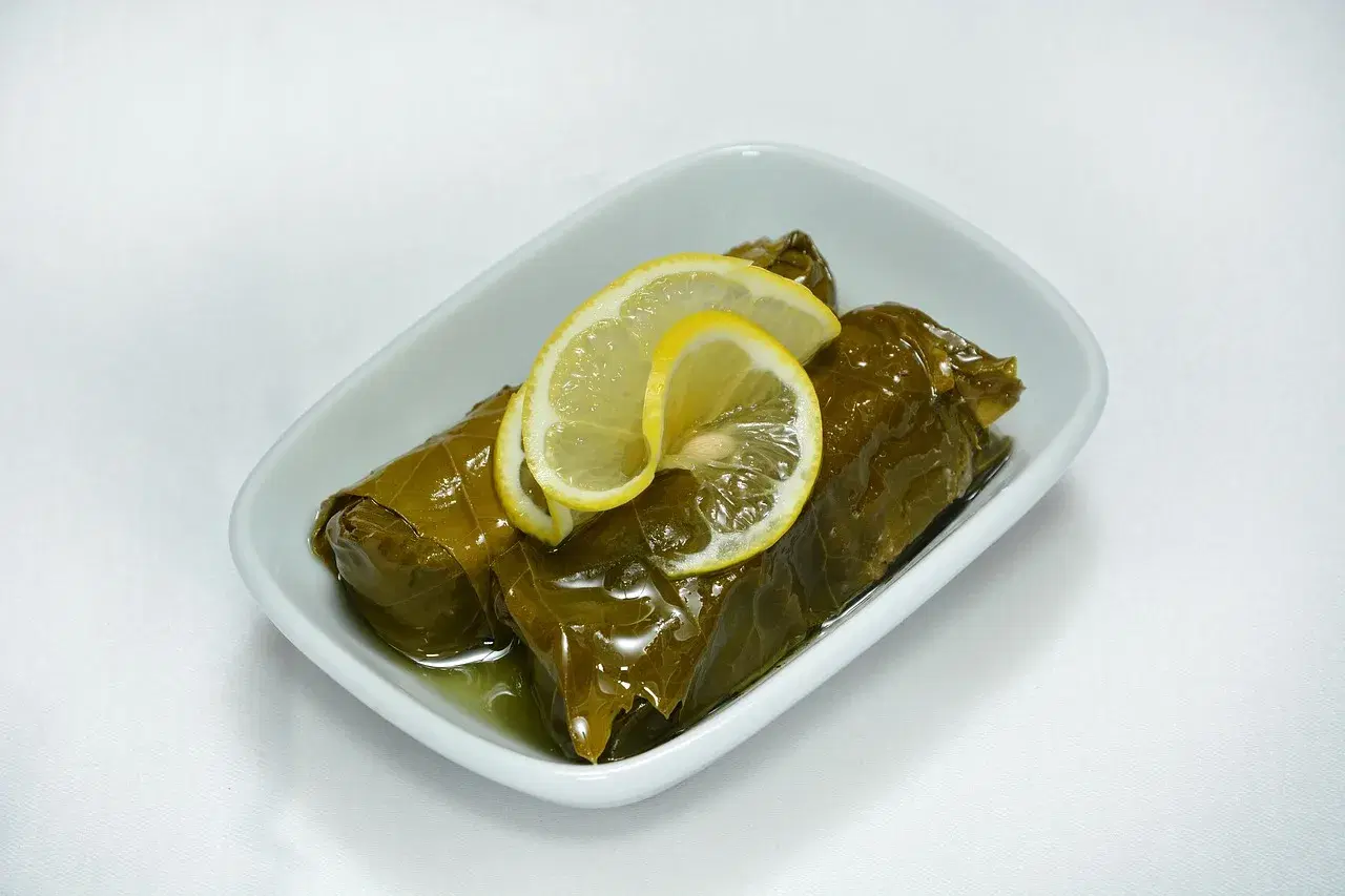 Dolmades (Hojas de Parra Rellenas Griegas)