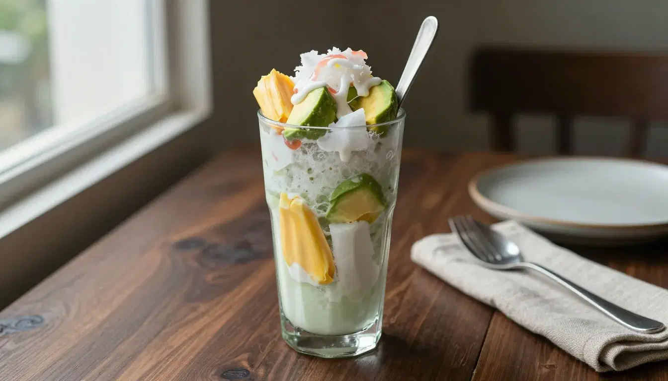 Es teler (hielo con aguacate, yaca y coco)