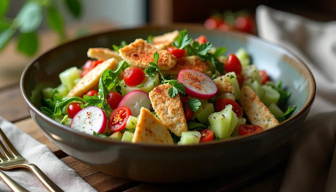 Fattoush (ensalada con pan crujiente)