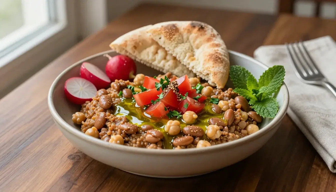 Ful medames (habas calientes con ajo y limón)