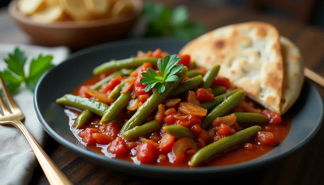 Loubieh bi zeit (judías verdes con tomate)