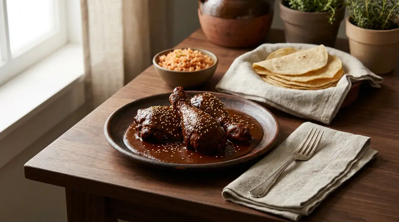 Mole poblano con pollo